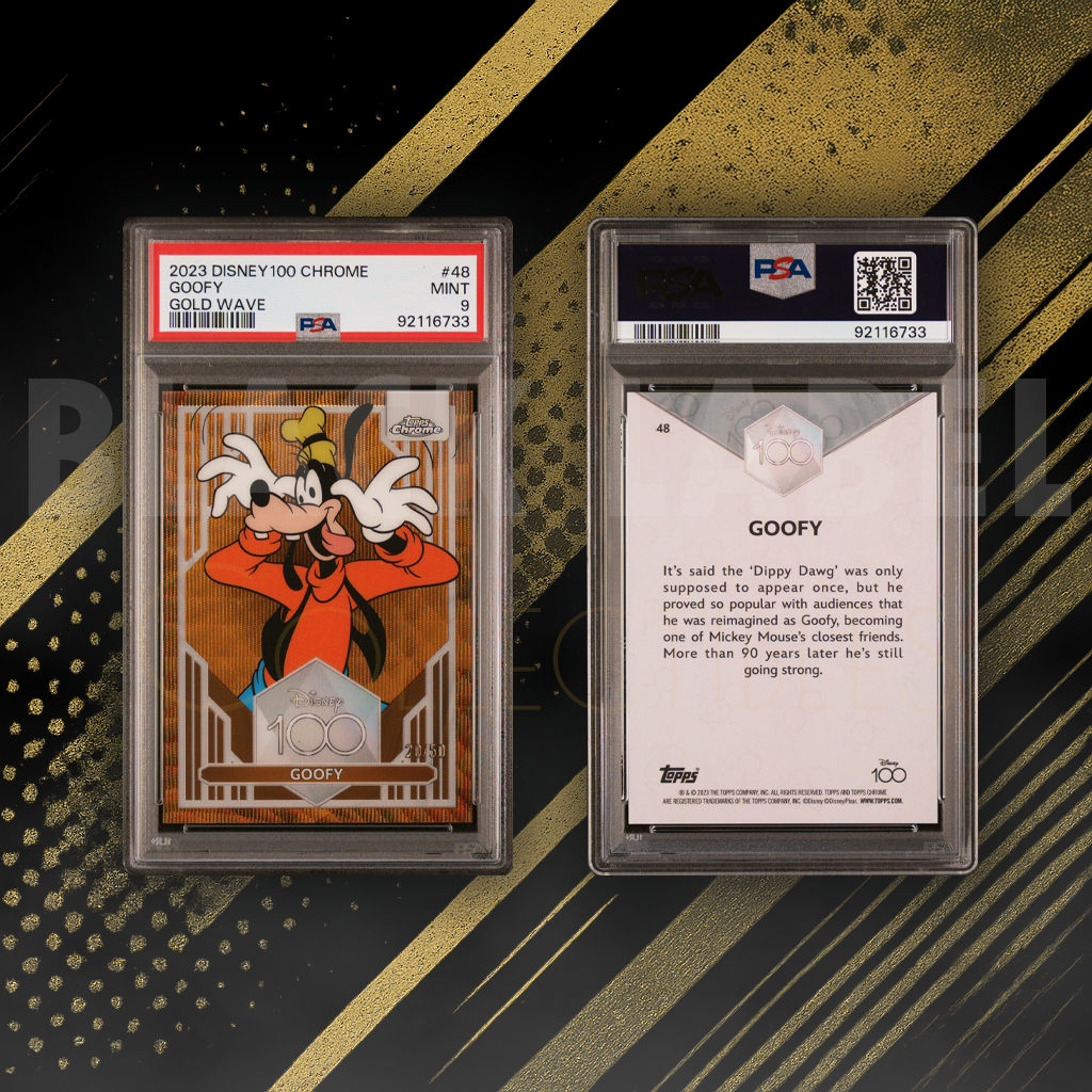 2023 Topps Chrome Disney100 #48 Goofy Gold Wave /50