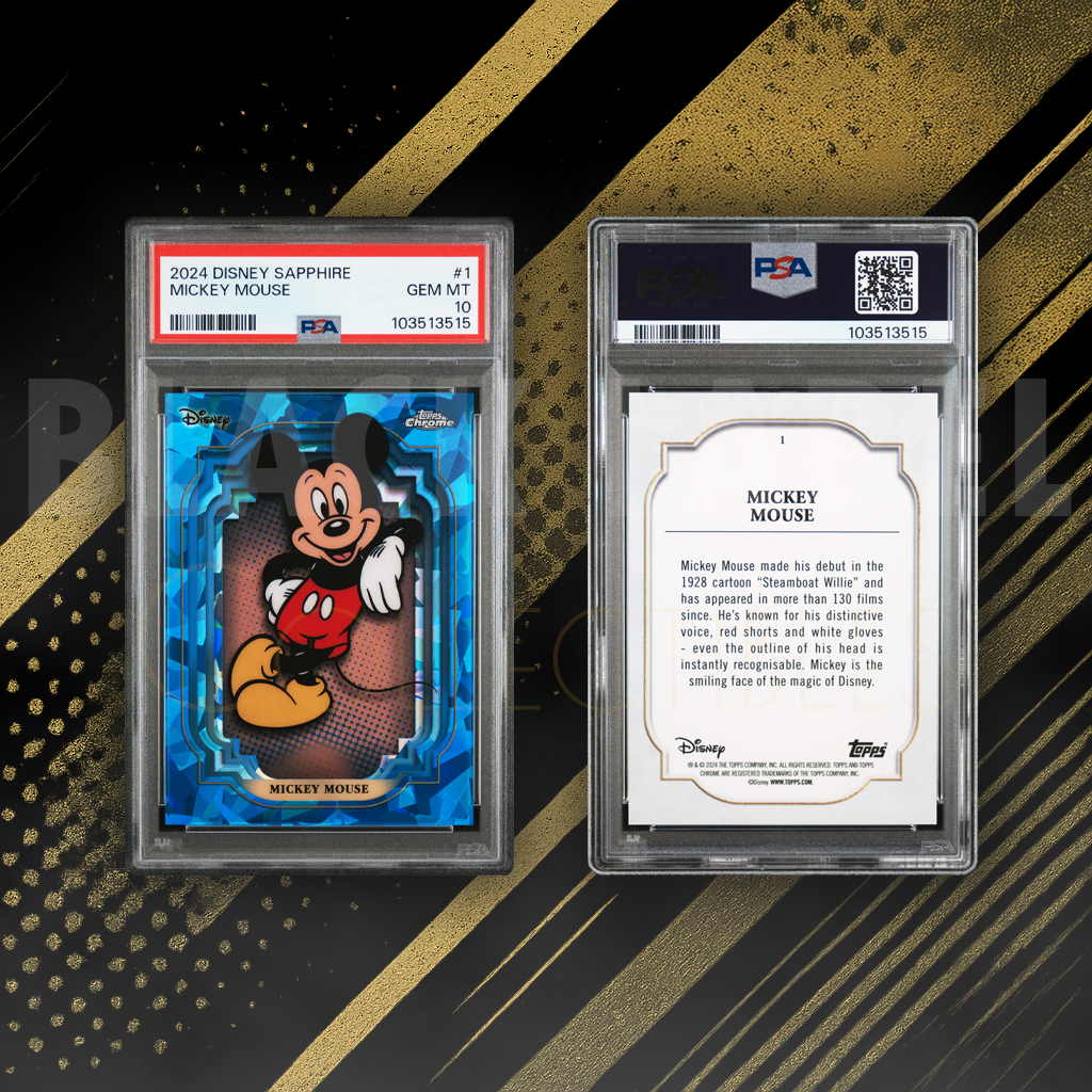 2024 Topps Chrome Disney Sapphire Edition #1 Mickey Mouse – PSA 10