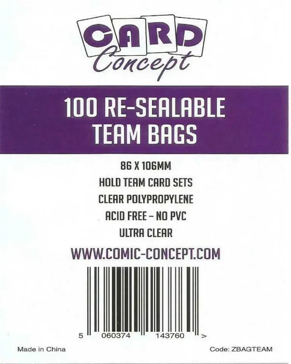 Team Bags – Resealable (100 Pack)
